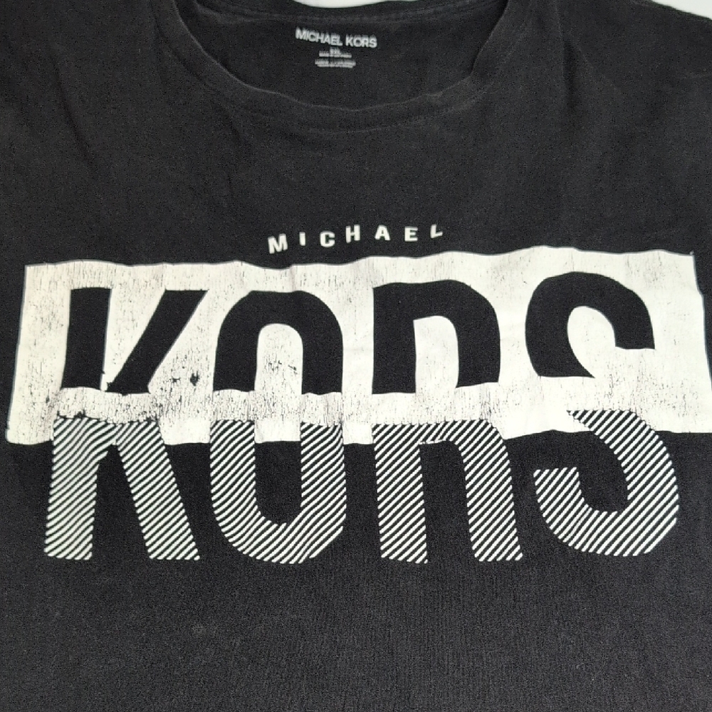 Michael Kors Black Tee With White Logo View 2